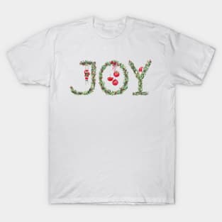 Joy Christmas watercolor illustration T-Shirt